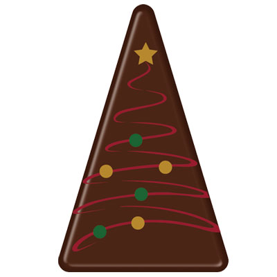 Chocolade Driehoek Kerstboom (puur)