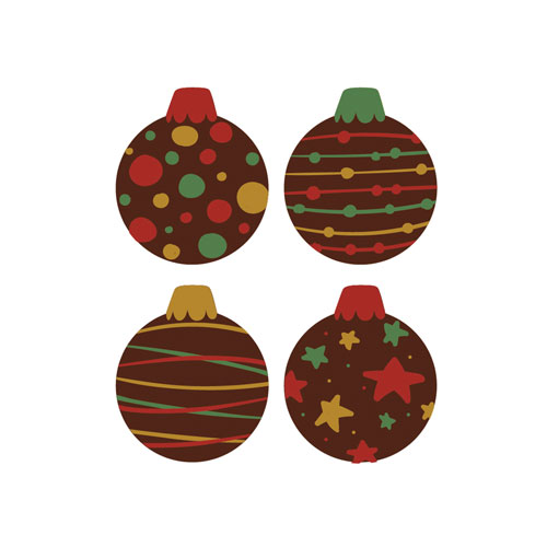 Chocolade Kerstballen Gekleurd (4 soorten)
