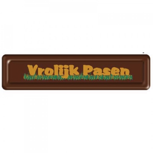 Chocolade Strip Vrolijk Pasen met Gras 