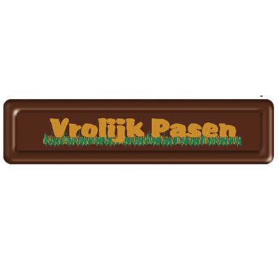 Chocolade Strip Vrolijk Pasen met Gras 