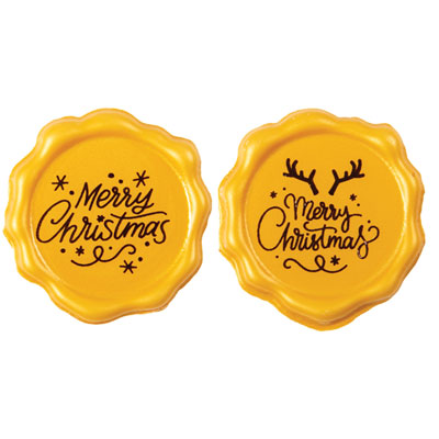 Chocolade Zegel Merry Christmas (2 soorten)