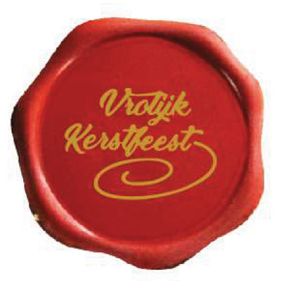 Chocolade Zegel  Vrolijk Kerstfeest (Rood)