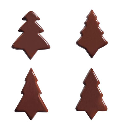 Chocolade Kerstbomen Puur (4 soorten)