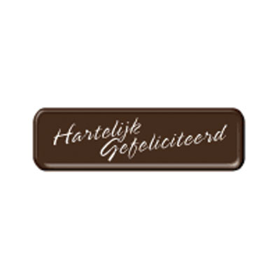 Hartelijke gefeliciteerd Chocolade strip