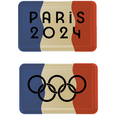 Chocolade Olympische Spelen 2024 Vlag (2 soorten)