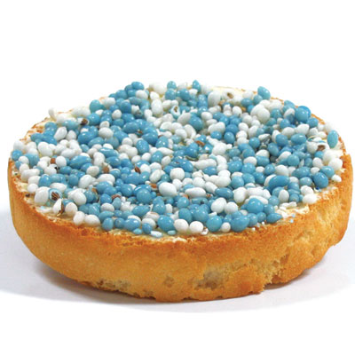 Geboortemuisjes Blauw en Wit (non-azo)